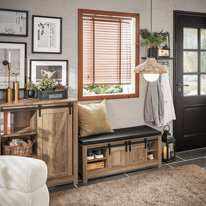 Banc à chaussures d'entrée SoBuy FSR118-BR, meuble à chaussures, étagère à chaussures