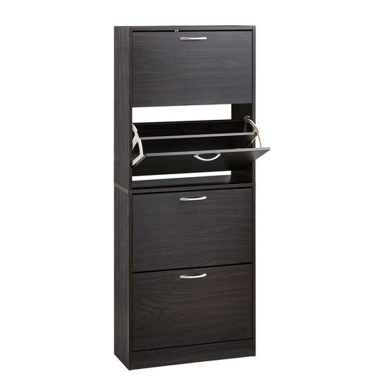 Meuble à chaussures SoBuy à 4 tiroirs, unité de rangement FSR137-H-DB