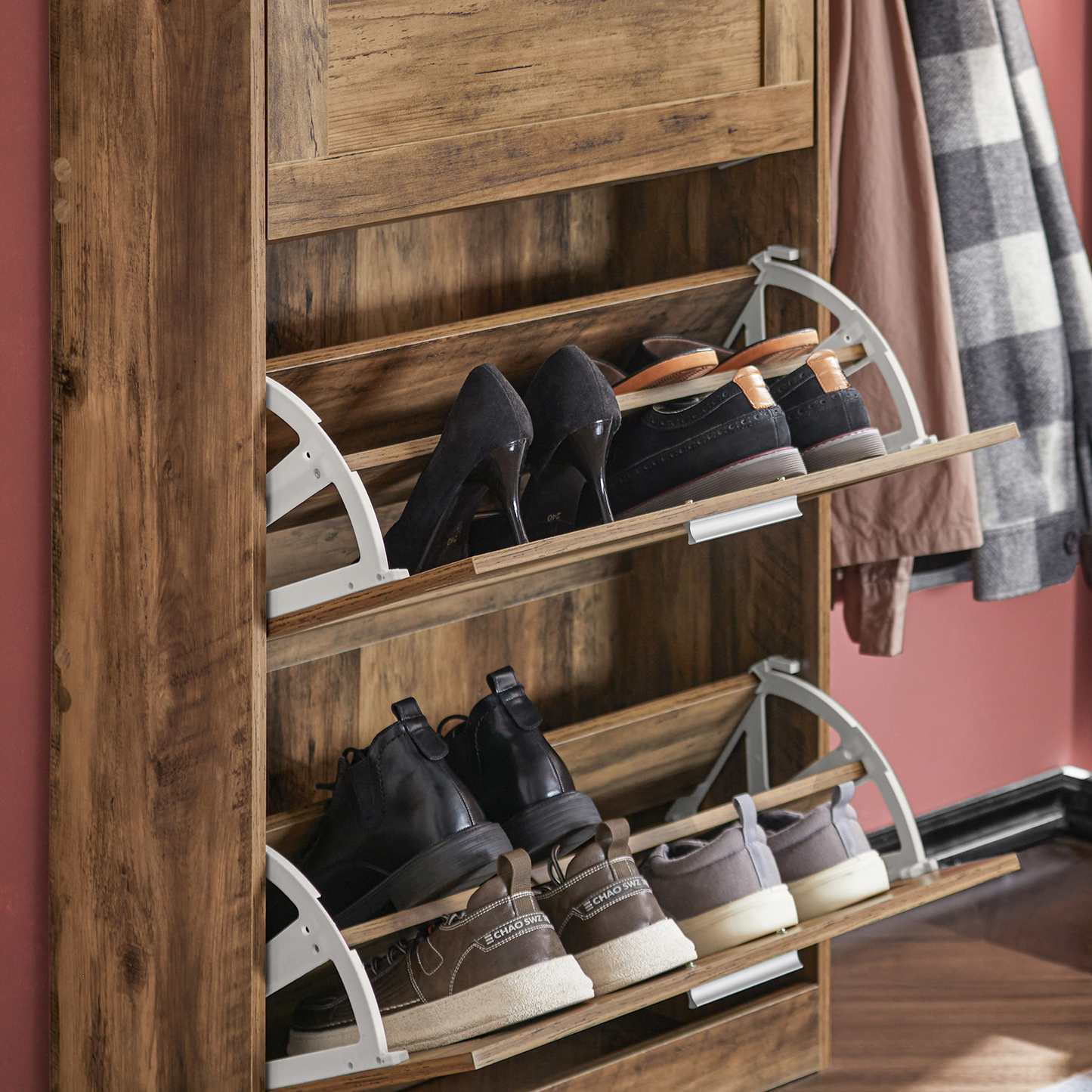 Meuble de rangement à chaussures SoBuy FSR137-LF à 3 tiroirs