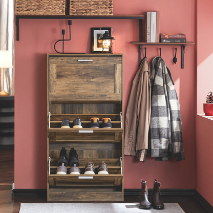 Meuble de rangement à chaussures SoBuy FSR137-LF à 3 tiroirs