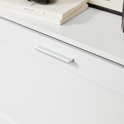 Meuble à chaussures étroit SoBuy avec 2 tiroirs rabattables, étagère à chaussures pour entrée, rangement blanc, FSR137-W