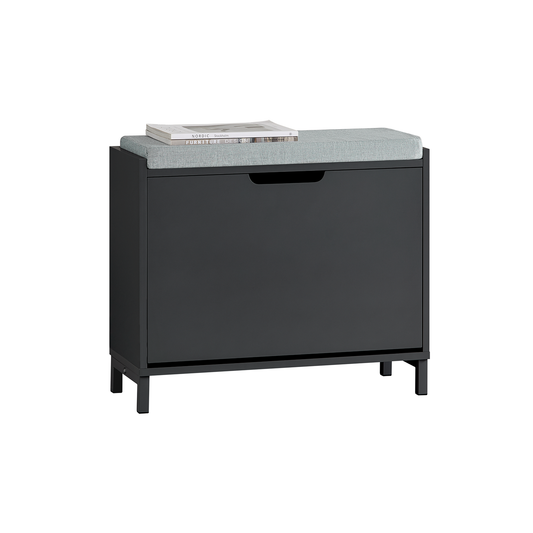Banc à chaussures d'entrée SoBuy, étagère à chaussures, meuble à chaussures avec coussin d'assise FSR151-K-SCH