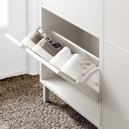 Meuble à chaussures SoBuy FSR151-W à 2 tiroirs rabattables, étagère à chaussures, meuble de rangement pour chaussures
