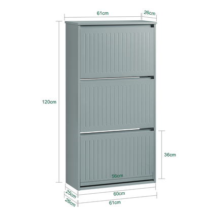 Meuble à chaussures SoBuy à 3 tiroirs rabattables, étagère à chaussures, meuble de rangement pour chaussures FSR165-H-HG