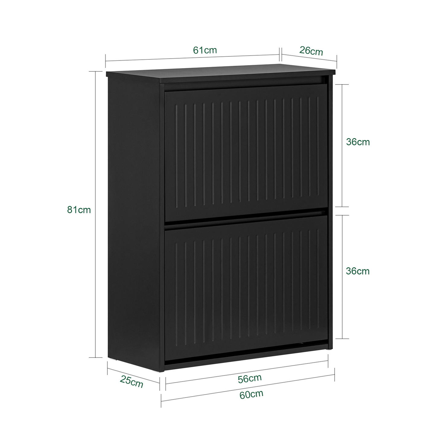 Meuble à chaussures SoBuy à 2 tiroirs rabattables, étagère à chaussures, armoire de rangement pour chaussures, unité de rangement FSR165-K-SCH