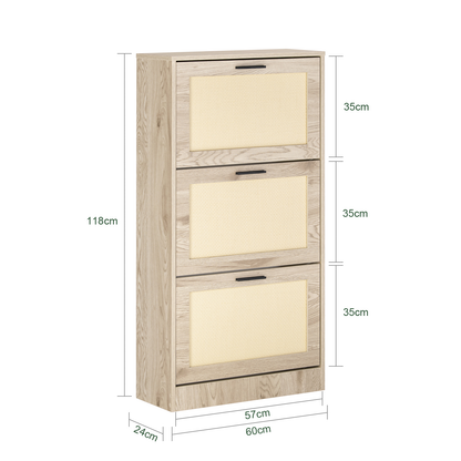 Meuble à chaussures SoBuy avec 3 tiroirs, unité de rangement FSR170-HN