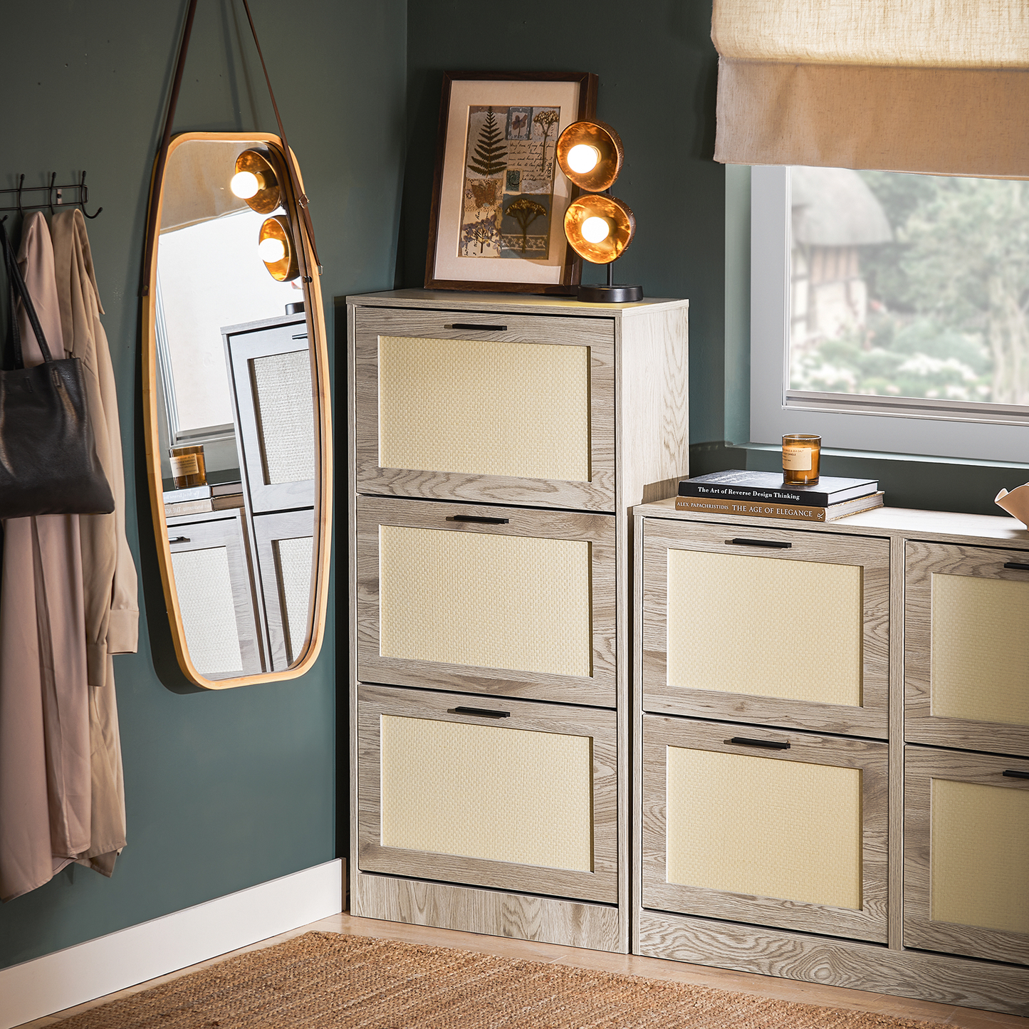 Meuble à chaussures SoBuy avec 3 tiroirs, unité de rangement FSR170-HN