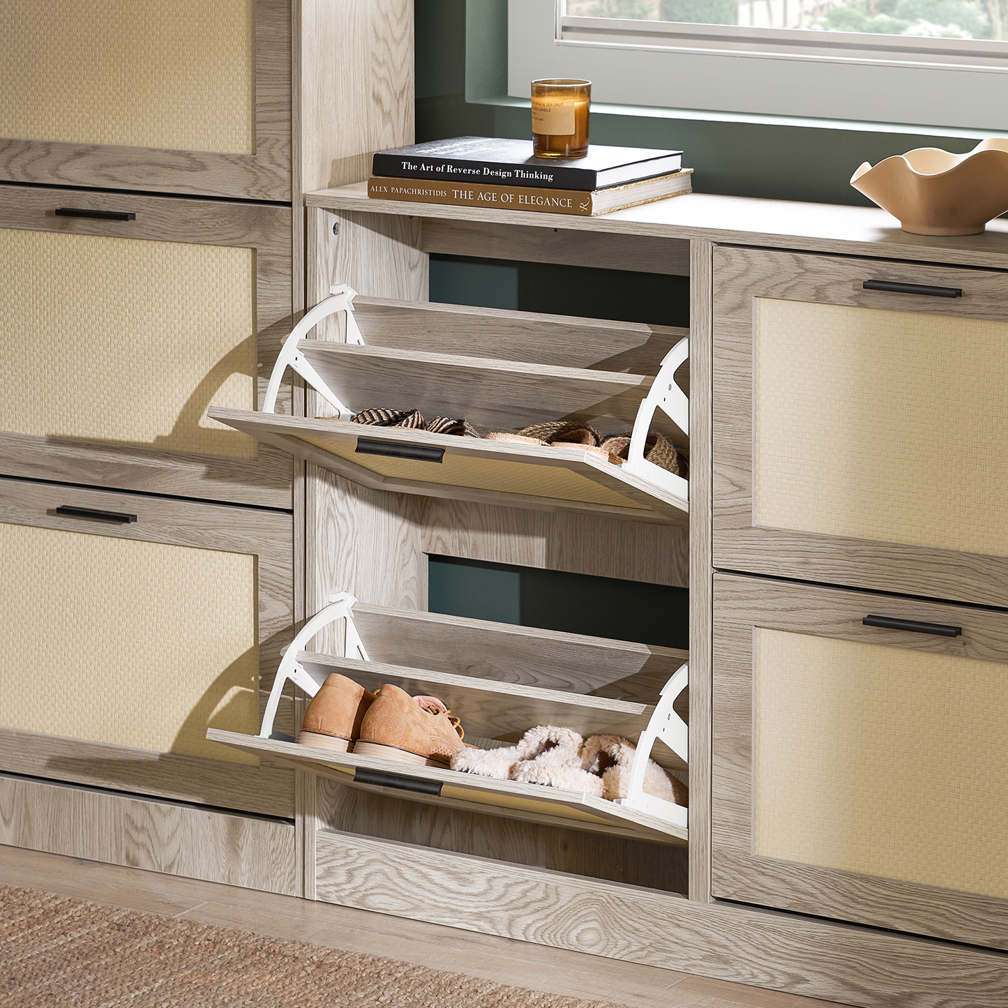 Meuble à chaussures SoBuy avec 4 tiroirs, unité de rangement FSR170-N