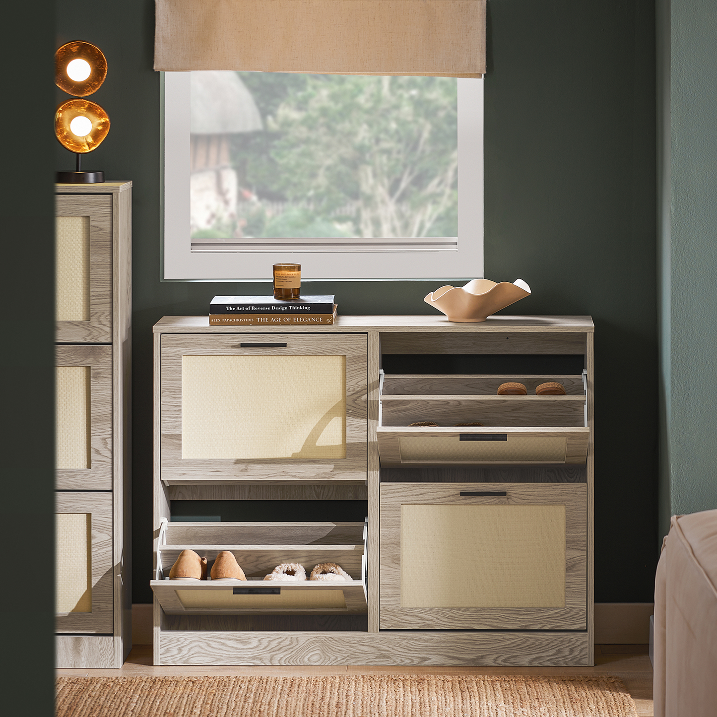 Meuble à chaussures SoBuy avec 4 tiroirs, unité de rangement FSR170-N