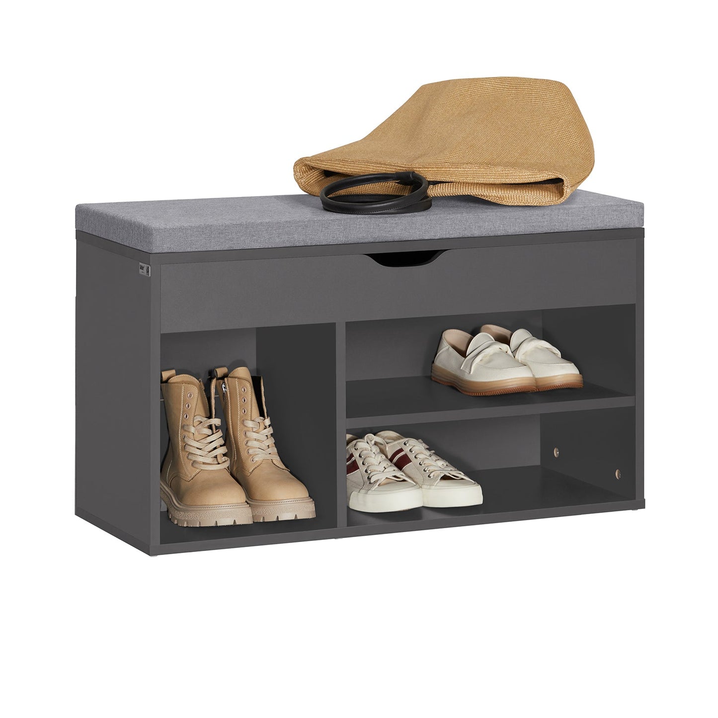 Meuble de rangement à chaussures SoBuy avec plateau relevable et coussin d'assise FSR45-DG