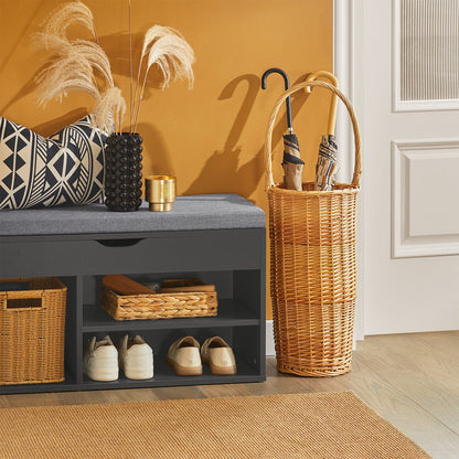 Meuble de rangement à chaussures SoBuy avec plateau relevable et coussin d'assise FSR45-DG