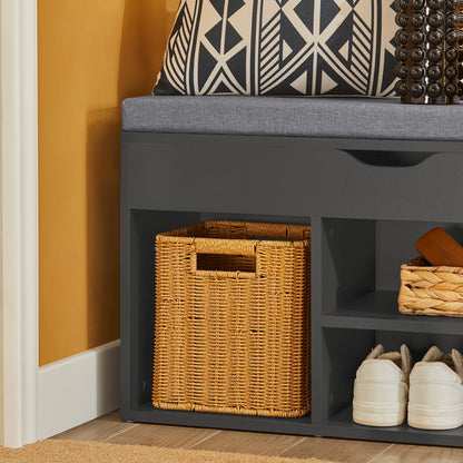 Meuble de rangement à chaussures SoBuy avec plateau relevable et coussin d'assise FSR45-DG