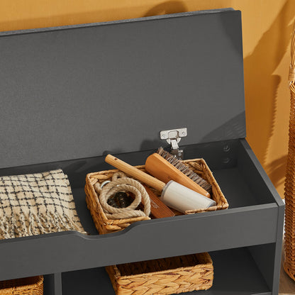 Meuble de rangement à chaussures SoBuy avec plateau relevable et coussin d'assise FSR45-DG