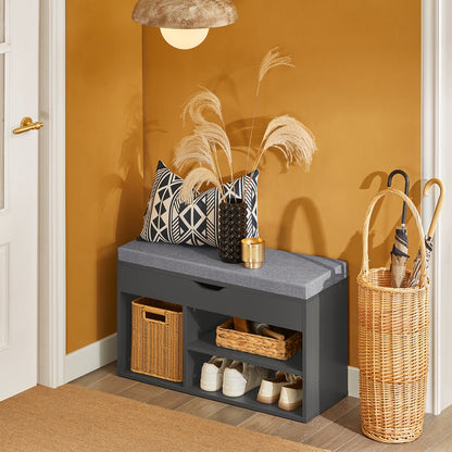 Meuble de rangement à chaussures SoBuy avec plateau relevable et coussin d'assise FSR45-DG