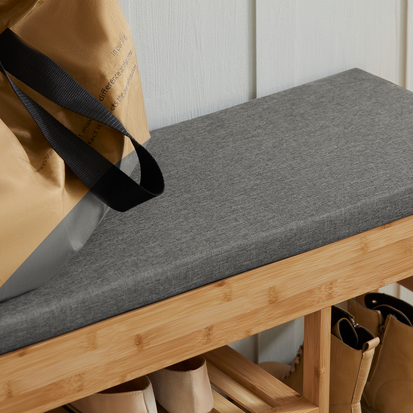 Banc de rangement à chaussures rembourré SoBuy avec espace de rangement, FSR47-N