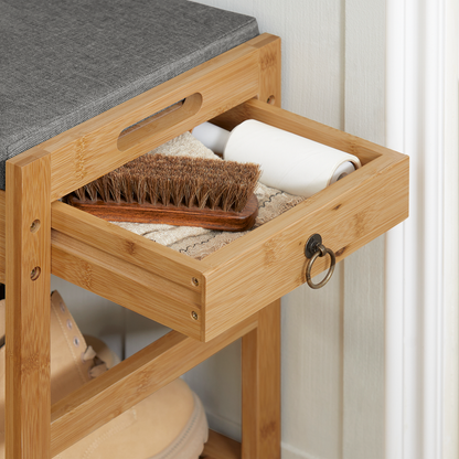 Banc de rangement à chaussures rembourré SoBuy avec espace de rangement, FSR47-N