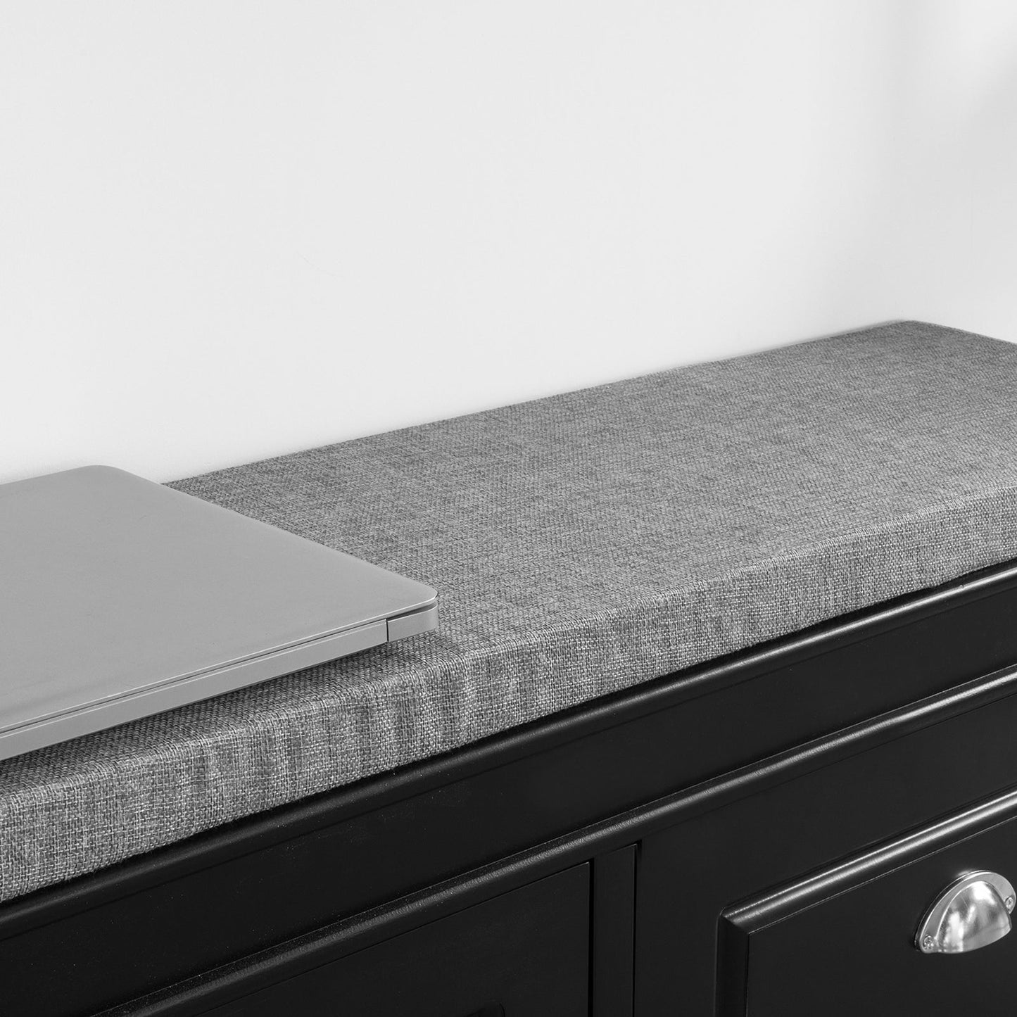 Banc à chaussures d'entrée SoBuy avec étagère à chaussures, meuble à chaussures avec tiroir rabattable et coussin d'assise FSR64-SCH