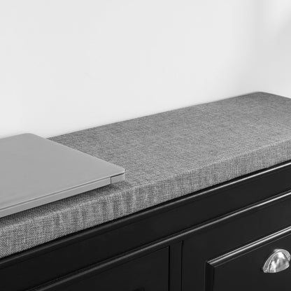 Banc à chaussures d'entrée SoBuy avec étagère à chaussures, meuble à chaussures avec tiroir rabattable et coussin d'assise FSR64-SCH