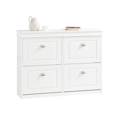 Meuble à chaussures SoBuy à 4 tiroirs, étagère à chaussures, meuble de rangement pour chaussures, FSR79-W