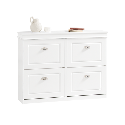 Meuble à chaussures SoBuy à 4 tiroirs, étagère à chaussures, meuble de rangement pour chaussures, FSR79-W