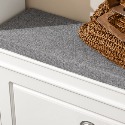 SoBuy FSR82-LW, banc à chaussures d'entrée avec tiroir rabattable et coussin d'assise