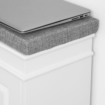 SoBuy FSR82-LW, banc à chaussures d'entrée avec tiroir rabattable et coussin d'assise