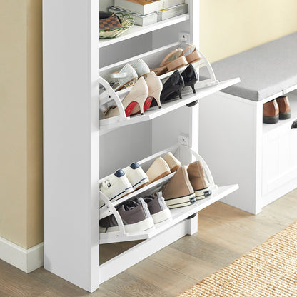 SoBuy FSR87-KW, Meuble à chaussures avec 1 compartiment de rangement et 2 tiroirs