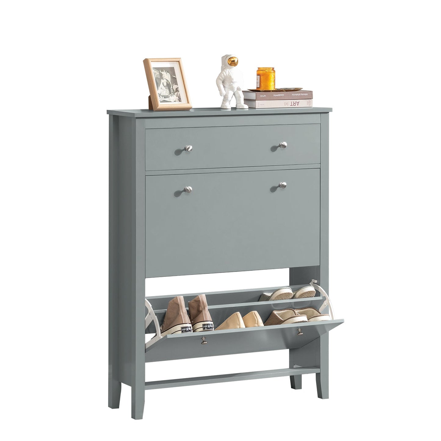 SoBuy FSR89-HG, Meuble à chaussures, étagère à chaussures, armoire de rangement avec tiroirs