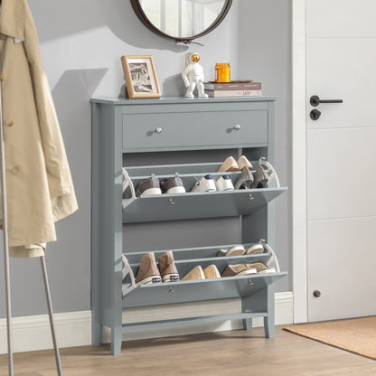 SoBuy FSR89-HG, Meuble à chaussures, étagère à chaussures, armoire de rangement avec tiroirs