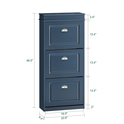 Meuble à chaussures SoBuy à 3 tiroirs, étagère à chaussures, armoire de rangement pour chaussures, blanc FSR94-B