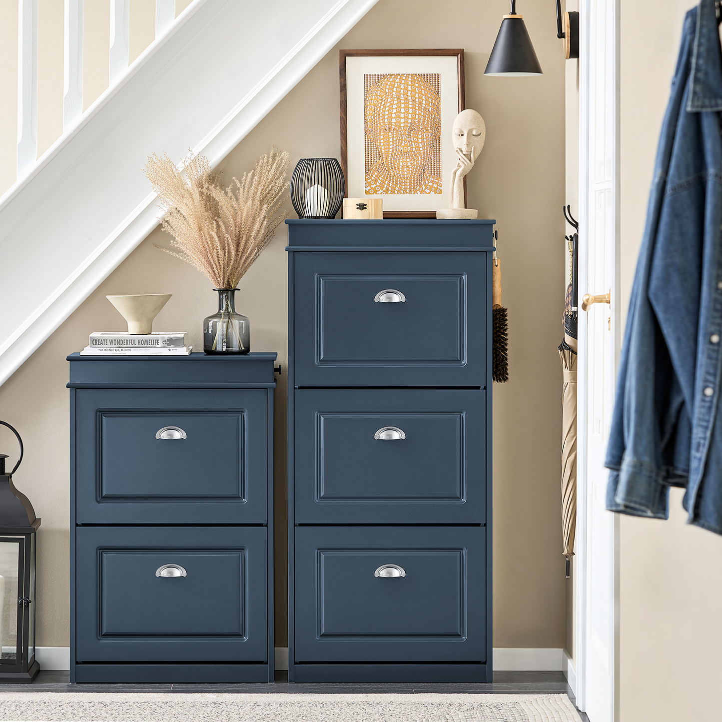 Meuble à chaussures SoBuy à 3 tiroirs, étagère à chaussures, armoire de rangement pour chaussures, blanc FSR94-B