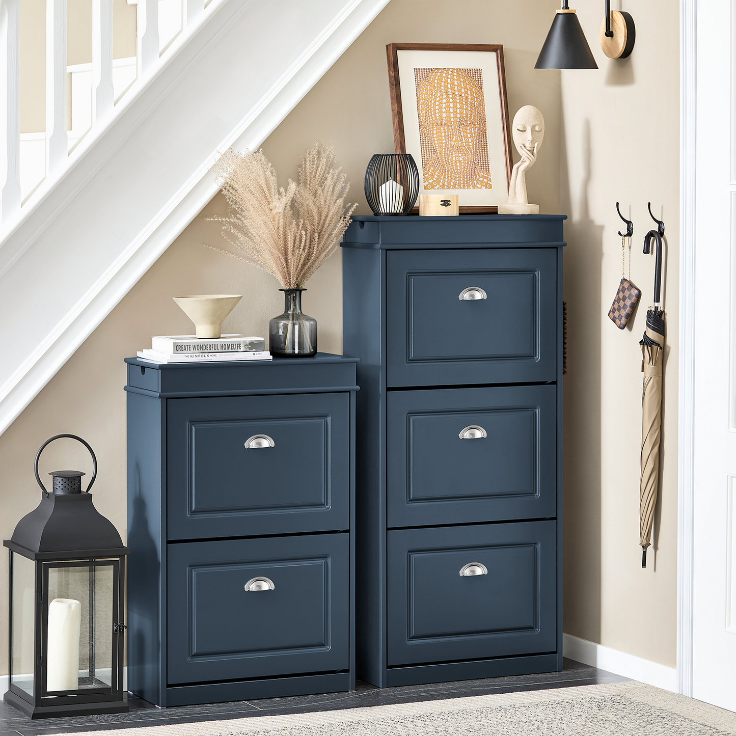 Meuble à chaussures SoBuy à 3 tiroirs, étagère à chaussures, armoire de rangement pour chaussures, blanc FSR94-B