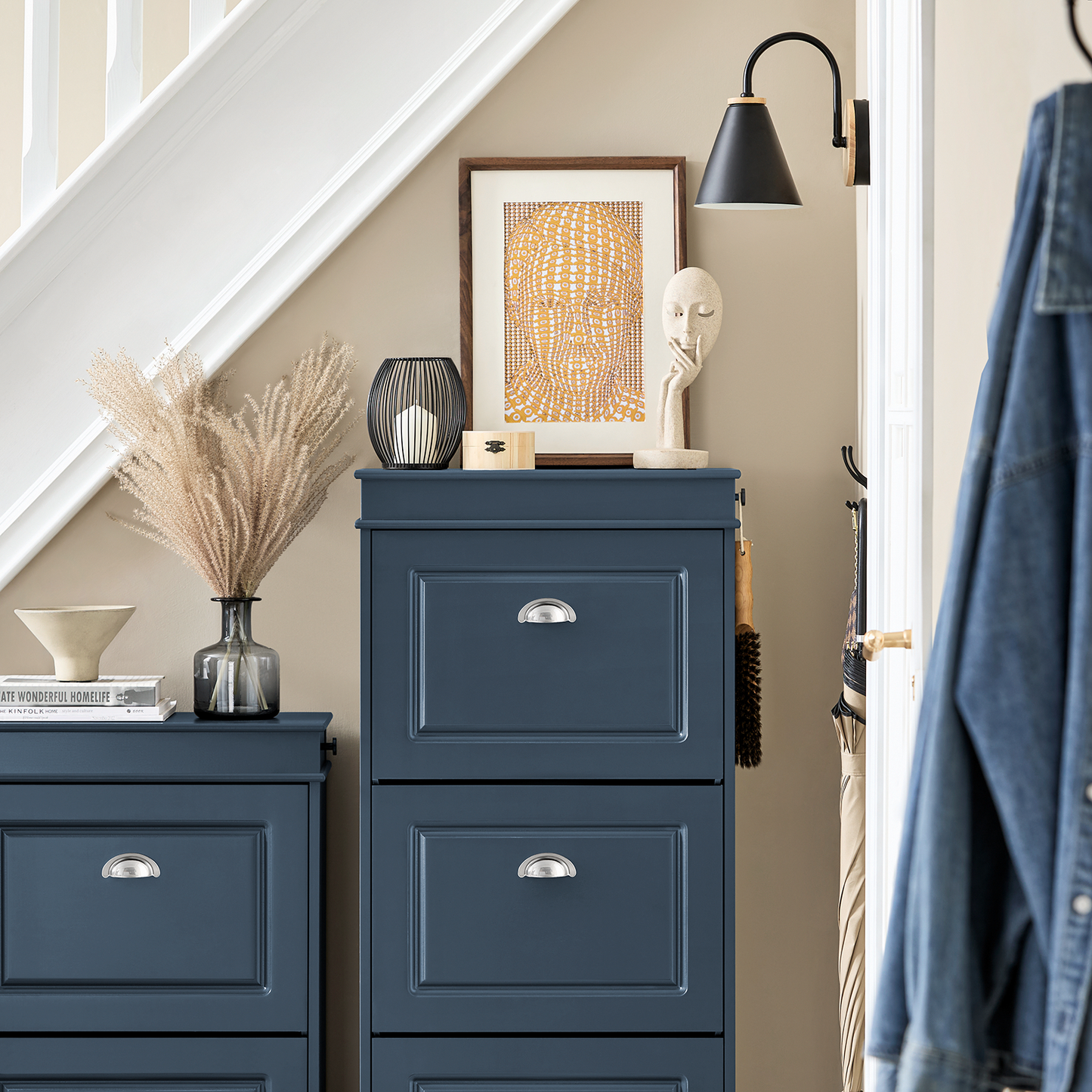 Meuble à chaussures SoBuy à 3 tiroirs, étagère à chaussures, armoire de rangement pour chaussures, blanc FSR94-B