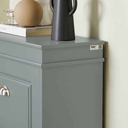 SoBuy FSR94-HG, Meuble à chaussures à 3 tiroirs, étagère à chaussures, armoire de rangement pour chaussures, gris