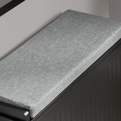 Banc à chaussures d'entrée SoBuy FSR98-SCH, étagère à chaussures, meuble à chaussures avec coussin d'assise et tiroir rabattable
