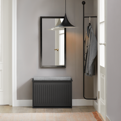 Banc à chaussures d'entrée SoBuy FSR98-SCH, étagère à chaussures, meuble à chaussures avec coussin d'assise et tiroir rabattable