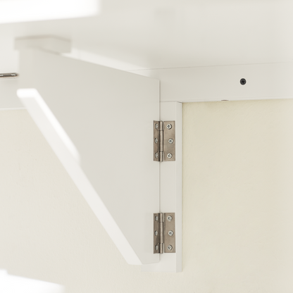 Table de cuisine/salle à manger murale pliante en bois SoBuy 60 x 40 cm, blanche, FWT03-W