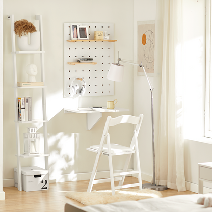 Table de cuisine/salle à manger murale pliante en bois SoBuy 60 x 40 cm, blanche, FWT03-W