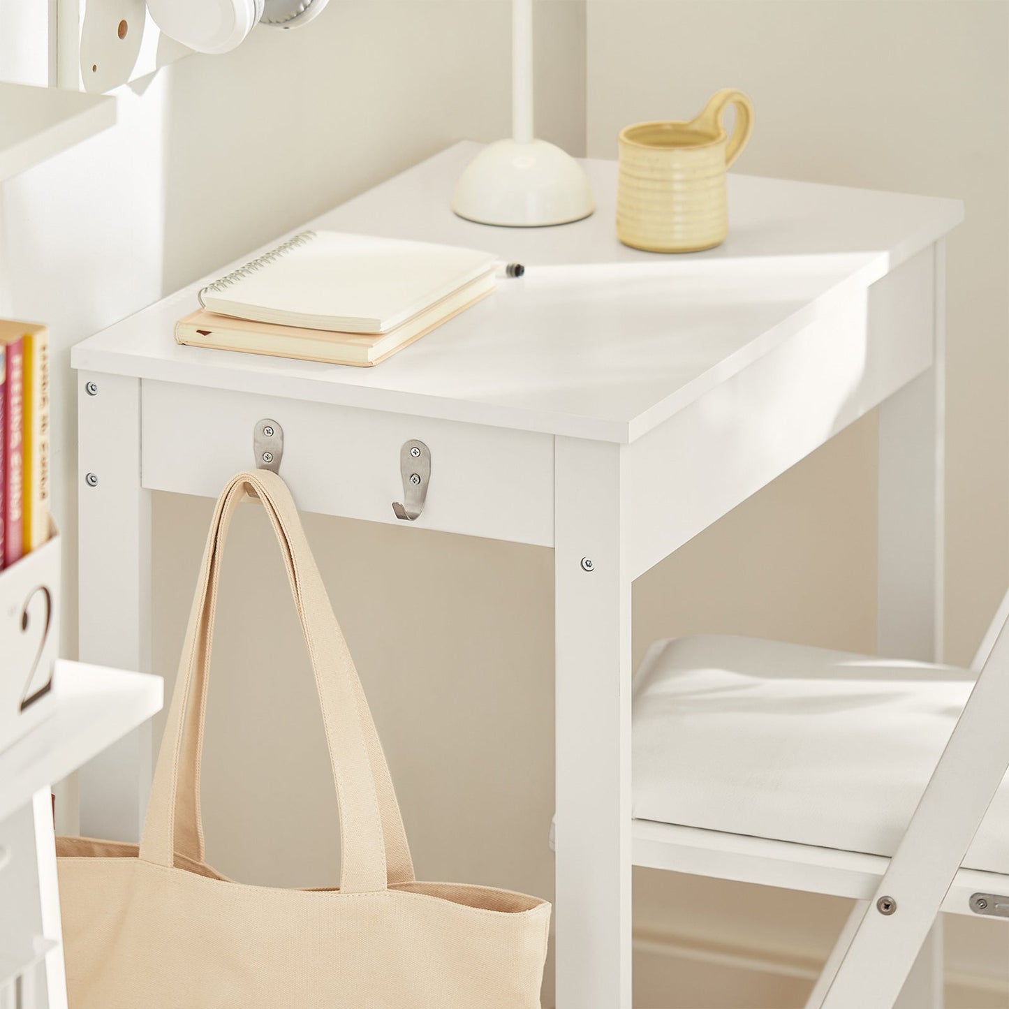 SoBuy FWT43-W, Bureau d'ordinateur, poste de travail, bureau pour enfants et adolescents