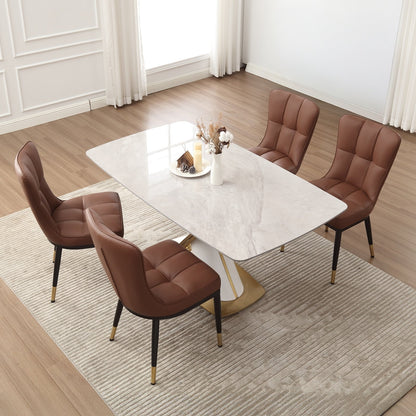 Faux Leather Upholstered Dining Chairs Set of 2/4