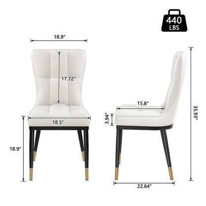 Faux Leather Upholstered Dining Chairs Set of 2/4