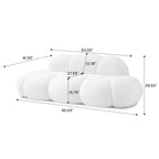 Floor Couch, Modern Loveseat Sofa, Lazy Sofa Round Floor Sofas, Cloud Memory Foam Boneless Couches for Living Room, Apartment