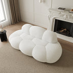 Floor Couch, Modern Loveseat Sofa, Lazy Sofa Round Floor Sofas, Cloud Memory Foam Boneless Couches for Living Room, Apartment