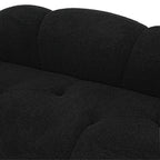 Floor Couch, Modern Loveseat Sofa, Lazy Sofa Round Floor Sofas, Cloud Memory Foam Boneless Couches for Living Room, Apartment