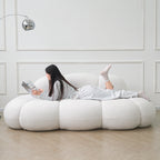 Floor Couch, Modern Loveseat Sofa, Lazy Sofa Round Floor Sofas, Cloud Memory Foam Boneless Couches for Living Room, Apartment