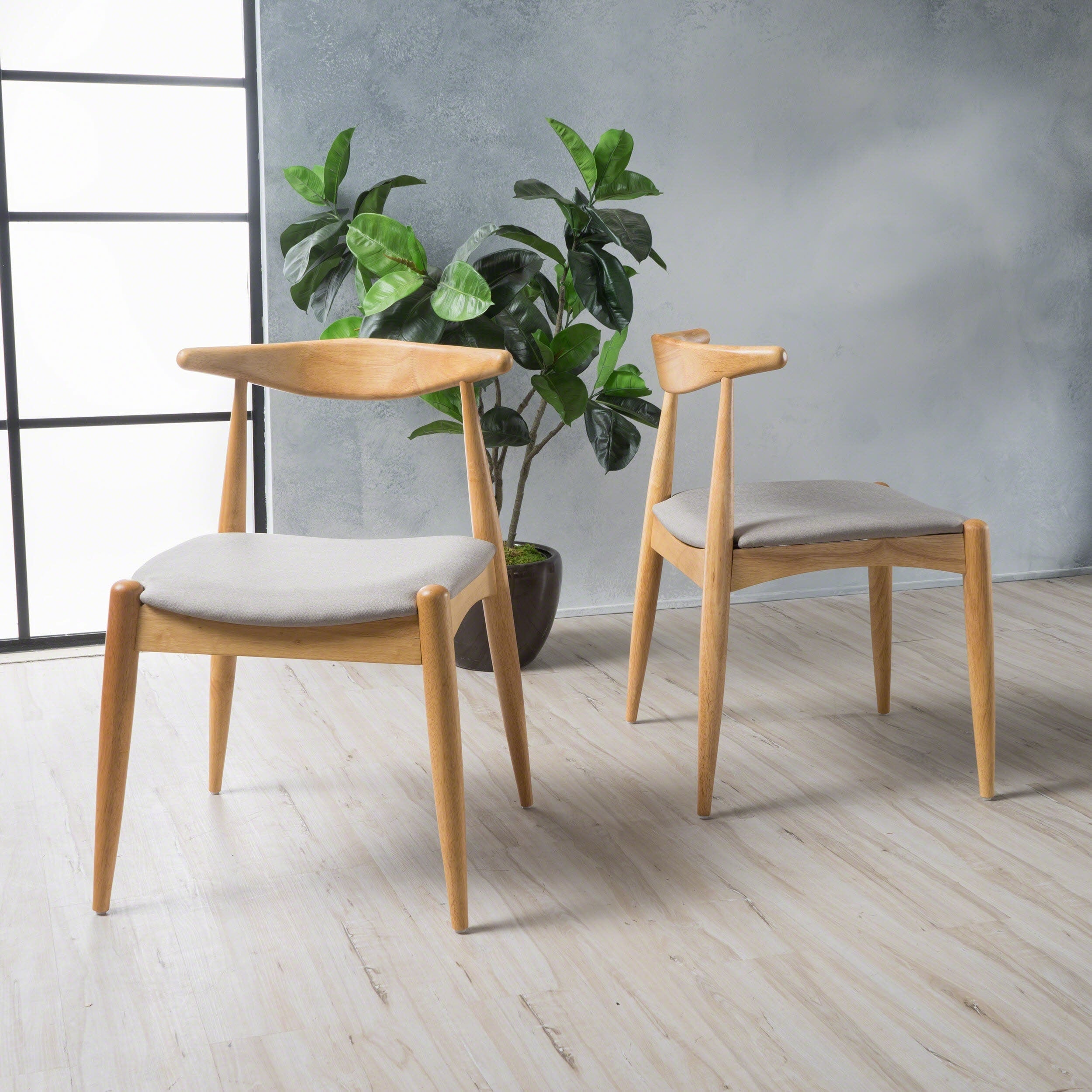 Francie Mid-Century Modern Dining Chairs (Set of 2) by Christopher Knight Home - 20.50 W x 20.25 L x 29.75 H