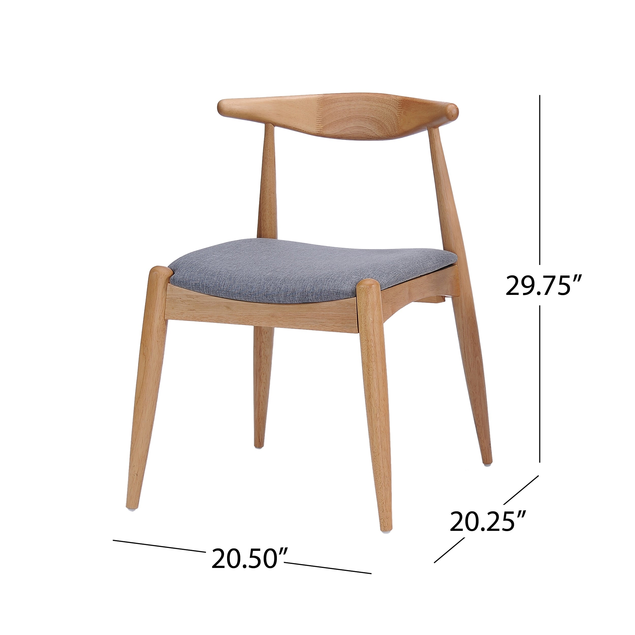 Francie Mid-Century Modern Dining Chairs (Set of 2) by Christopher Knight Home - 20.50 W x 20.25 L x 29.75 H