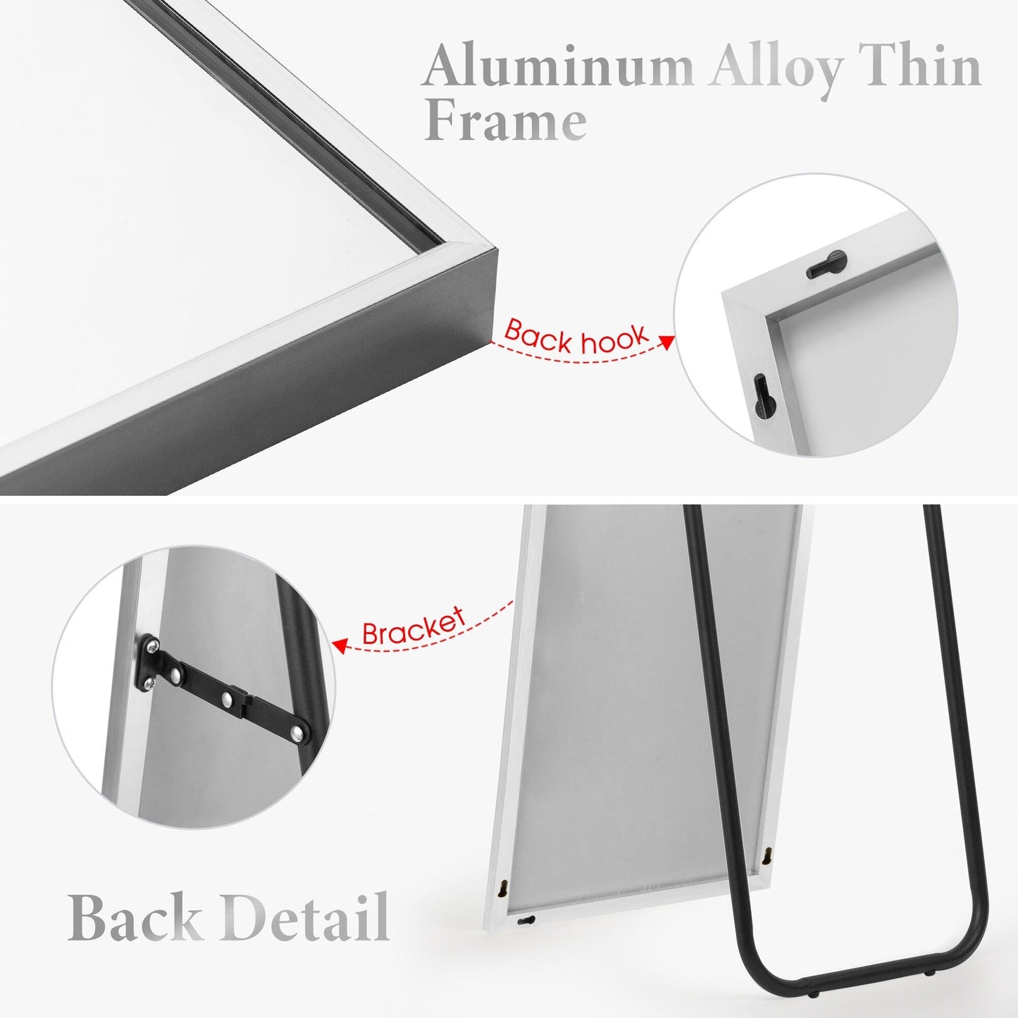 Full Length Mirror Large Wall Mounted Mirror Full Body Mirror