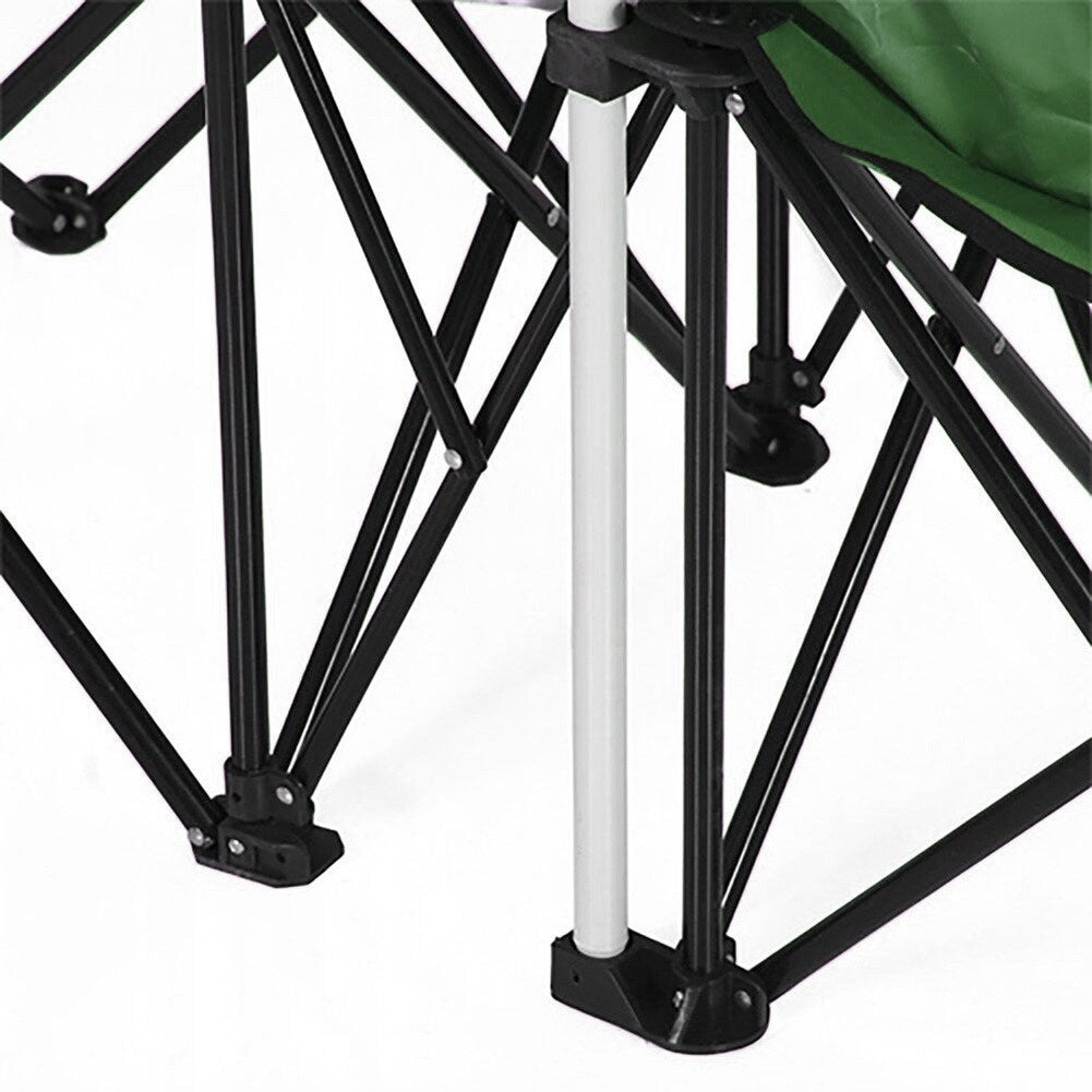 GoTeam Portable Double Folding Chair w/Removable Umbrella, Cooler Bag and Carry Case