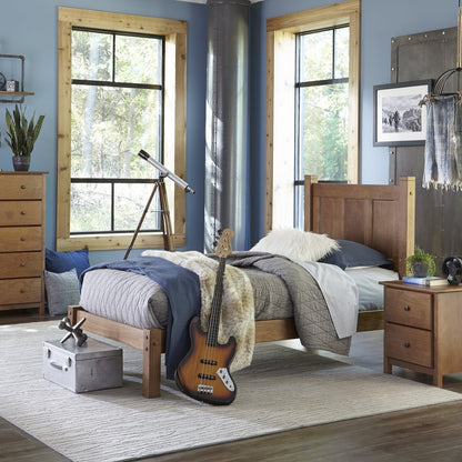 Grain Wood Furniture Shaker Solid Wood Panel Platform Bed